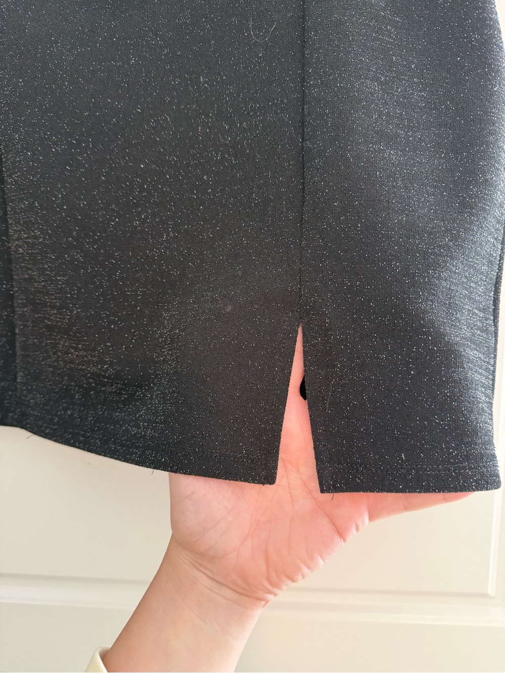Black Sparkle Mini Skirt - Picture 3 of 5